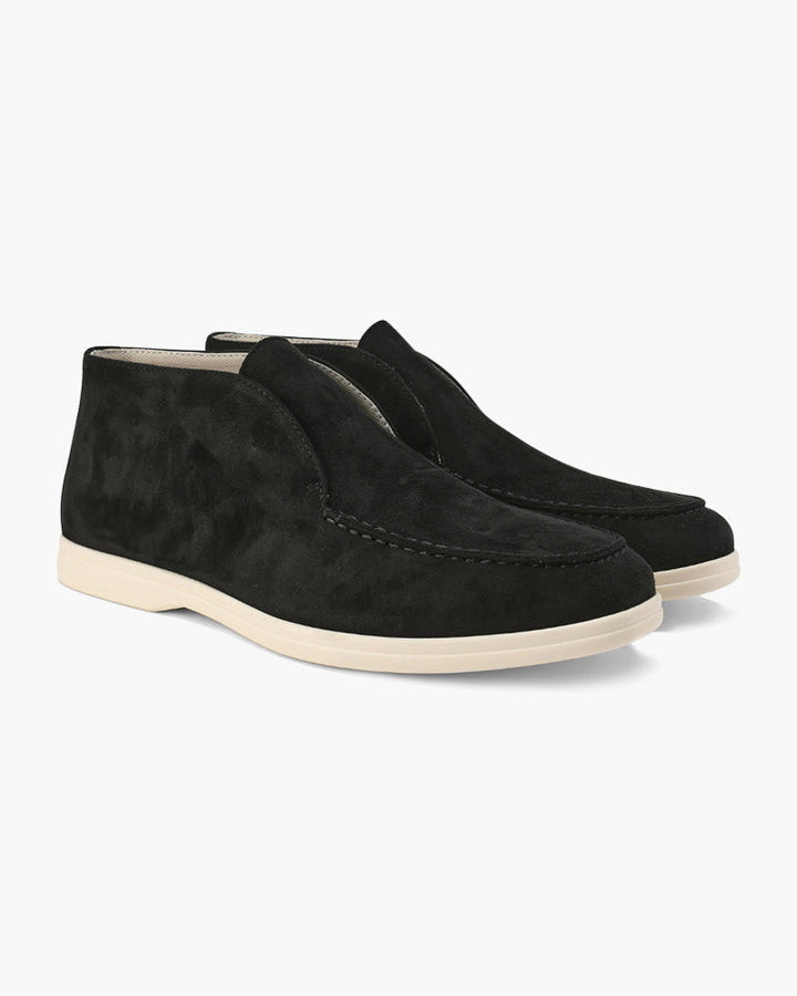 Mocasines altos de ante