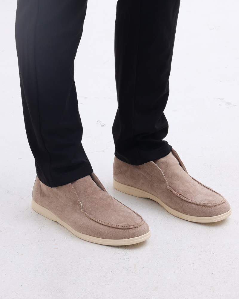 Mocasines altos de ante
