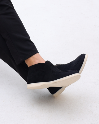 Mocasines altos de ante