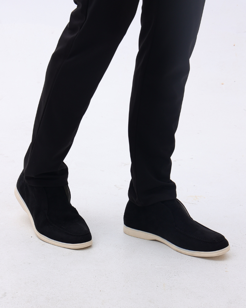 Mocasines altos de ante