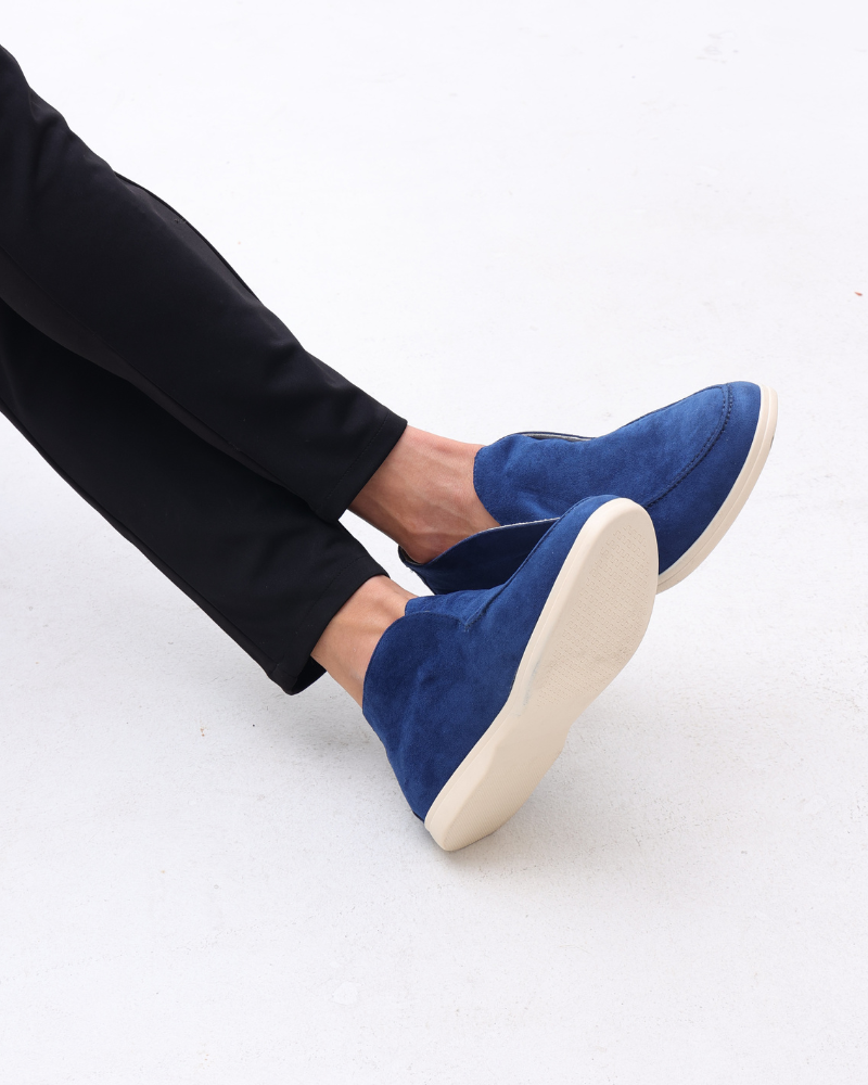 Mocasines altos de ante