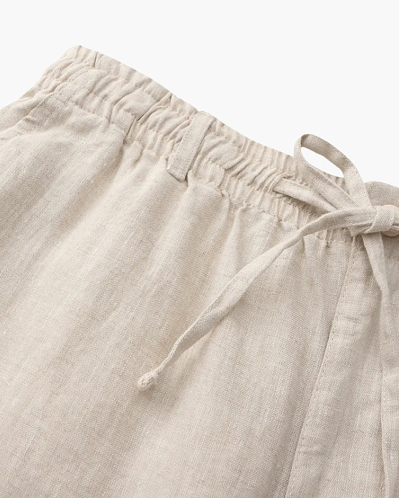 Pantalón corto de lino