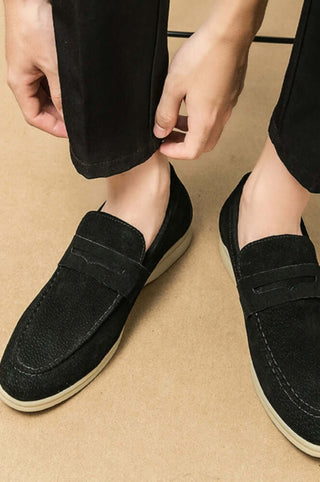 Mocasines de Cuero Suede