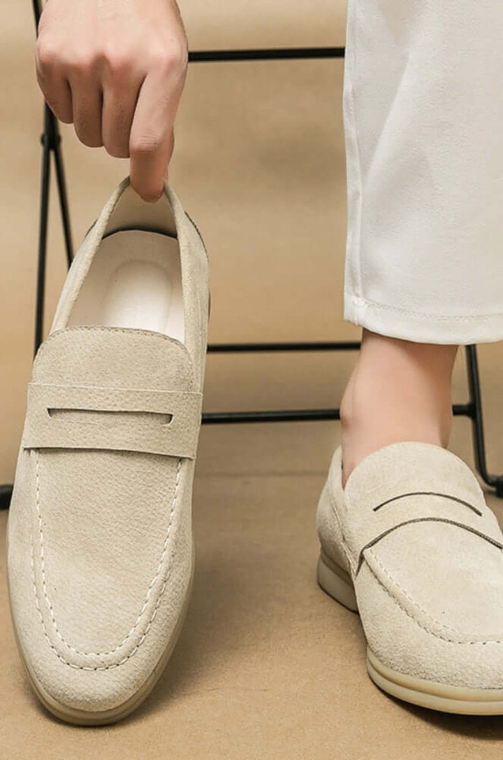 Mocasines de Cuero Suede