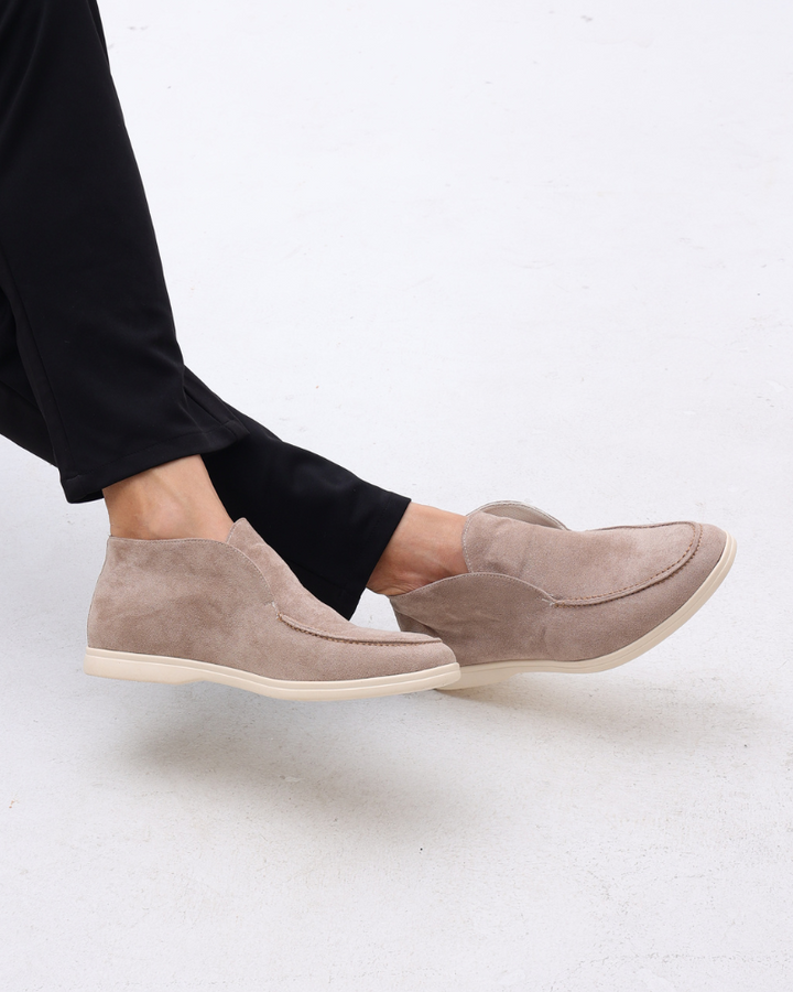 Mocasines altos de ante