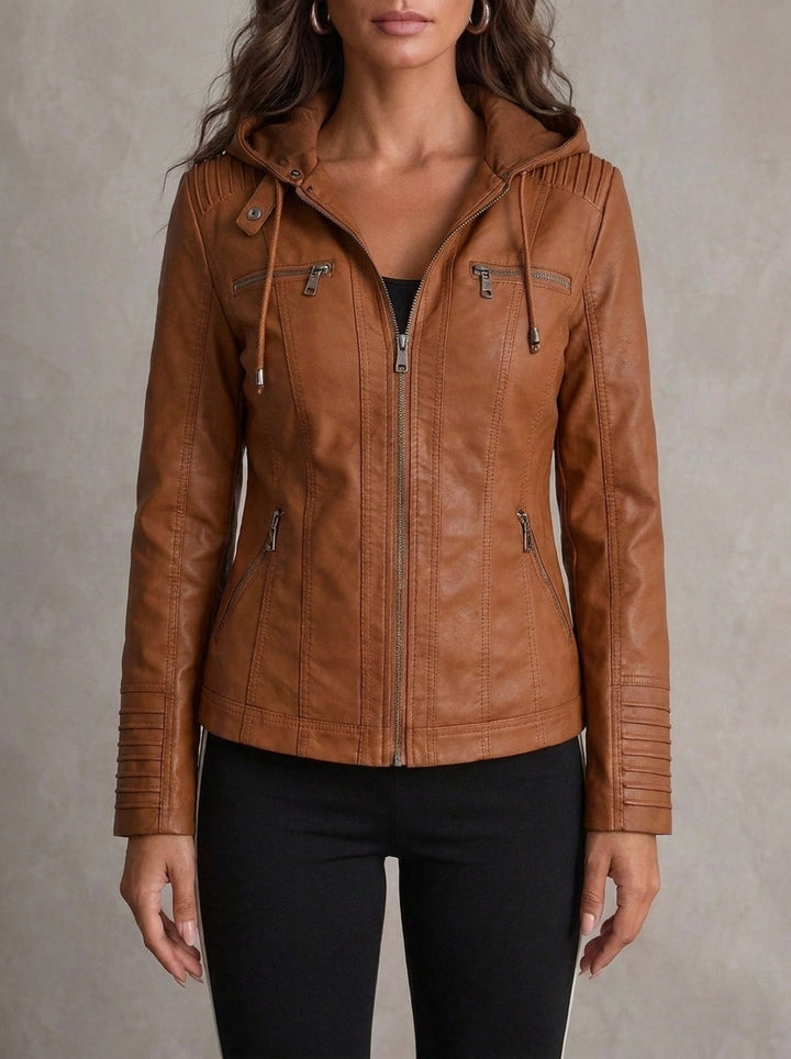 Assunta - Chaqueta de Cuero Resistente y Elegante