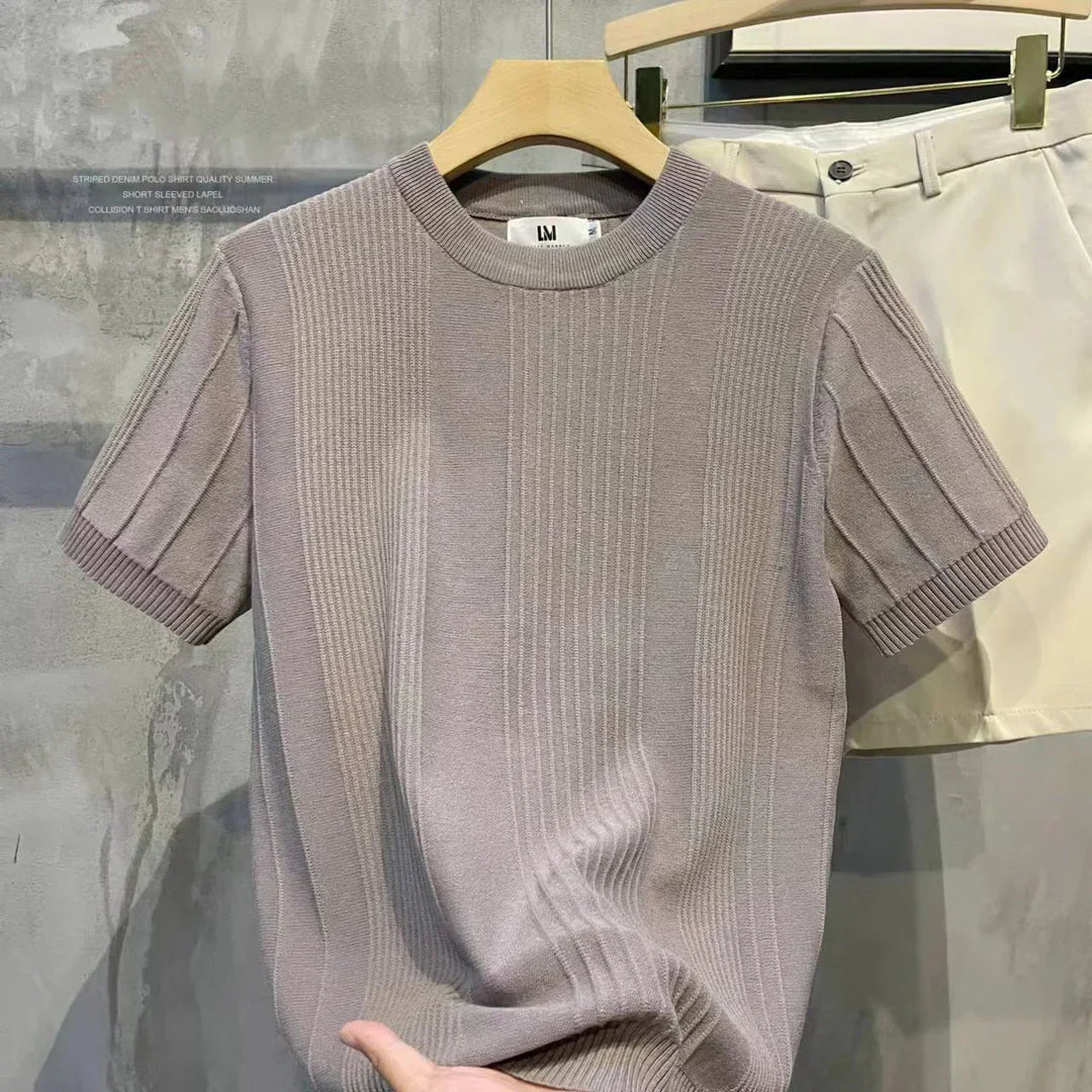 Camiseta de rayas de malla