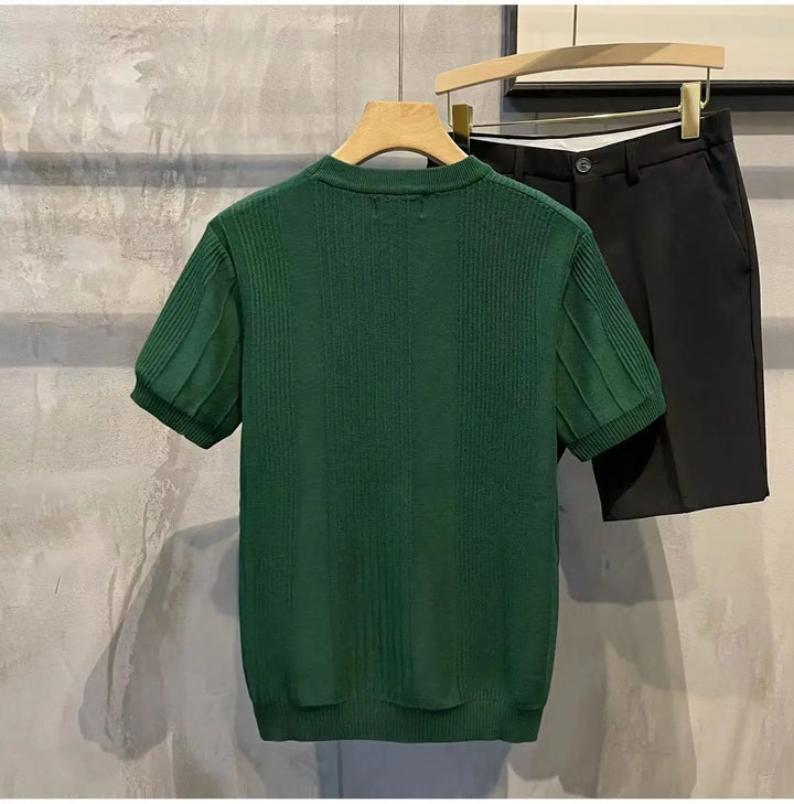 Camiseta de rayas de malla