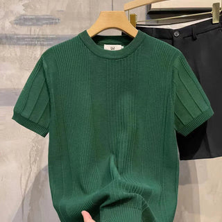 Camiseta de rayas de malla