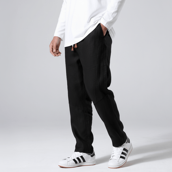Tsuki - Pantalones de lino japoneses cómodos