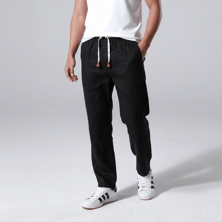 Tsuki - Pantalones de lino japoneses cómodos