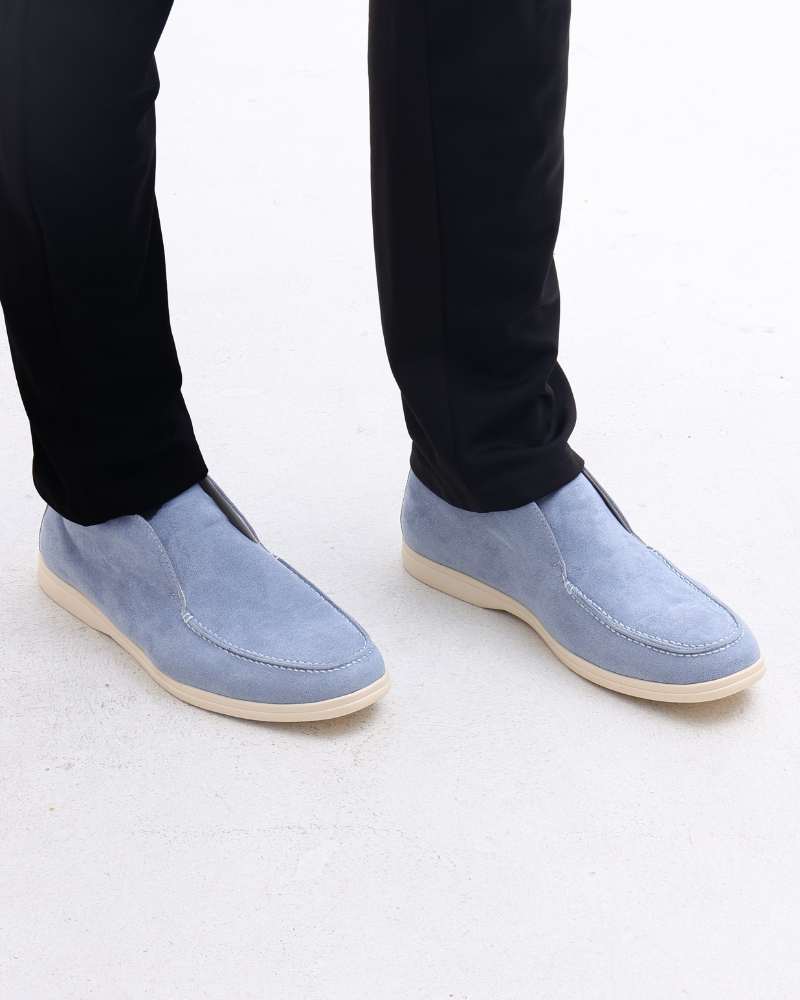 Mocasines altos de ante