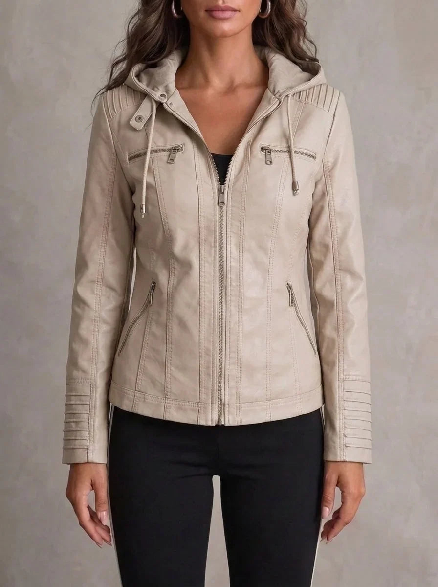 Assunta - Chaqueta de Cuero Resistente y Elegante